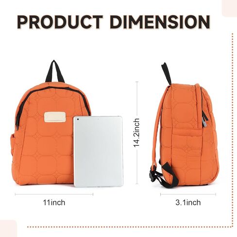Oweisong Quilted Puffer Backpack for Women Small Lightweight Puffy Daypack Casual Travel Designer Bag for Ladies in Saudi Arabia