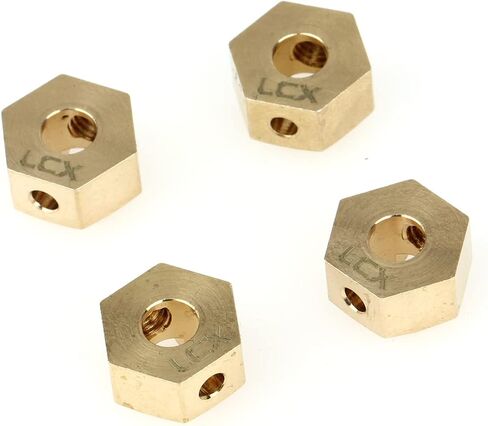 LCX Racing 1/10th RC Crawler Car Brass Hex Wheel Hex Adapter Set 4.7g/PCS for Axial RBX10 RYFT AXI03009 AXI03005, Upgrades Parts Accessories in Saudi Arabia