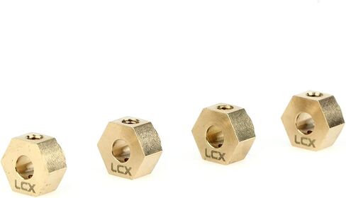 LCX Racing 1/10th RC Crawler Car Brass Hex Wheel Hex Adapter Set 4.7g/PCS for Axial RBX10 RYFT AXI03009 AXI03005, Upgrades Parts Accessories in Saudi Arabia