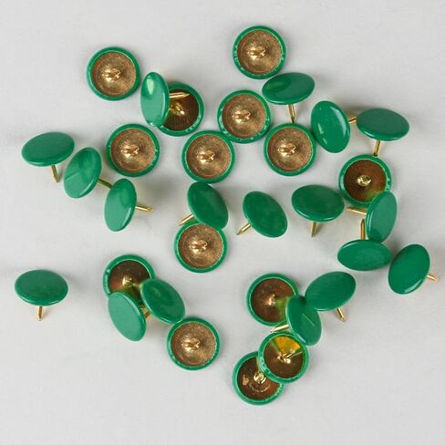 200PCS Thumb Tacks Flat Push Pins Wall Tacks Round Head Thumbtack (Green+Gold) in Kuwait