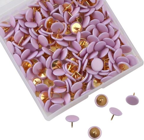 200PCS Thumb Tacks Flat Push Pins Wall Tacks Round Head Thumbtack (Green+Gold) in Kuwait