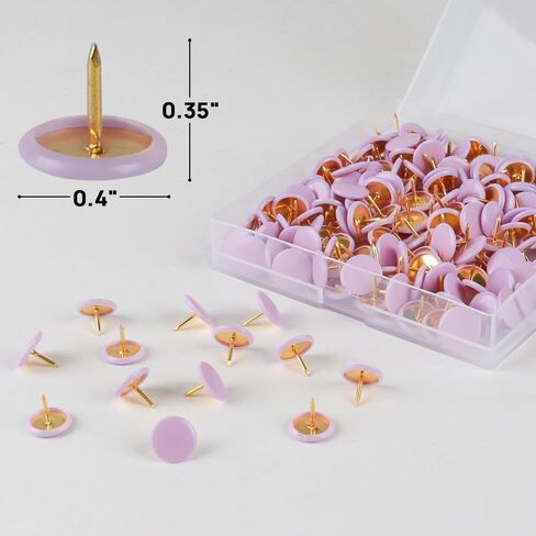 200PCS Thumb Tacks Flat Push Pins Wall Tacks Round Head Thumbtack (Green+Gold) in Kuwait