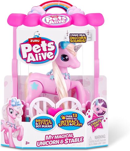 مجموعة اللعب الروبوتية التفاعلية Pets Alive My Magical Pony والبطارية الثابتة من ZURU in Kuwait