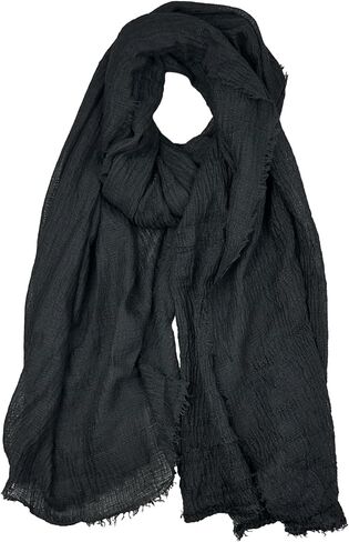 Belsen Women's Cotton Linen Soft Scarf, Gauze Shawl Wrap, 75 x 35 inches, Fashion Hijab in Saudi Arabia