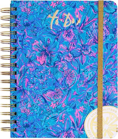 Lilly Pulitzer Undated To Do Planner, Hardcover Daily Planner, Personal Organizer with Hourly Schedules and Notes Pages, Shells n Bells in Saudi Arabia