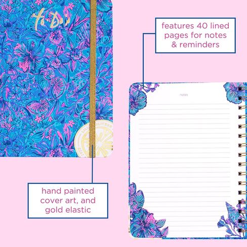 Lilly Pulitzer Undated To Do Planner, Hardcover Daily Planner, Personal Organizer with Hourly Schedules and Notes Pages, Shells n Bells in Saudi Arabia