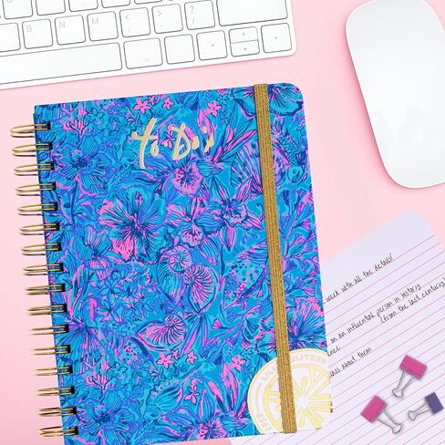 Lilly Pulitzer Undated To Do Planner, Hardcover Daily Planner, Personal Organizer with Hourly Schedules and Notes Pages, Shells n Bells in Saudi Arabia