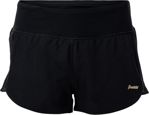 Franklin Sports Women's Athletic Shorts - Performance Workout Sports Shorts for Pickleball, Tennis, Biking, Running + More - Spandex Blend Shorts with Pocket - Women's Medium - Black in Saudi Arabia