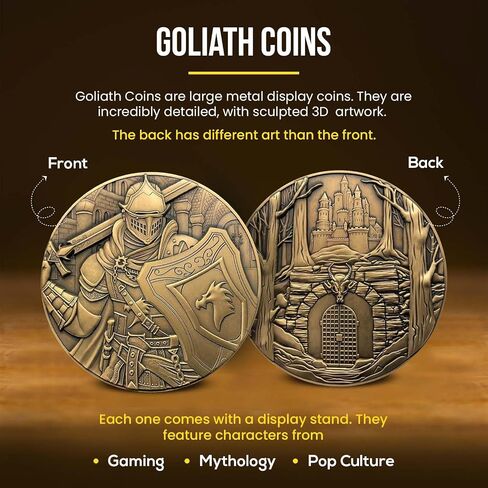 Anubis - Large Collectible Display Coin, Includes Stand, 3D Dual-Sided, 2.75", 4oz, Zinc Alloy in Saudi Arabia