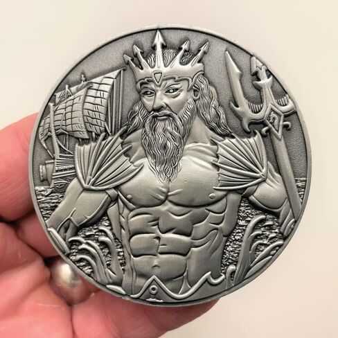 Anubis - Large Collectible Display Coin, Includes Stand, 3D Dual-Sided, 2.75", 4oz, Zinc Alloy in Saudi Arabia