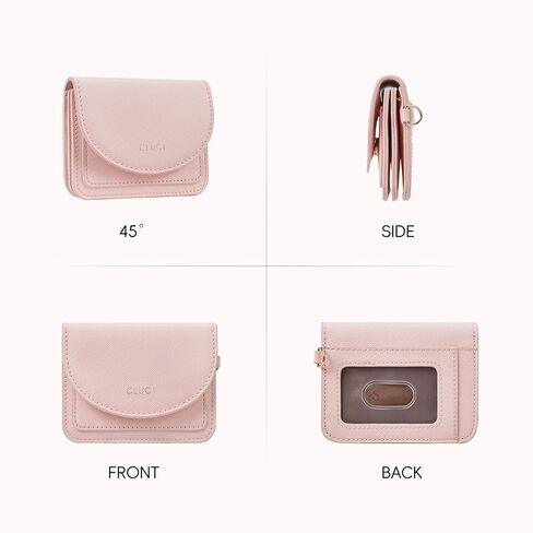 CLUCI Small Womens Wallet Leather RFID Blocking Card Holder Ladies Wallets with Wrist Strap Black in Kuwait