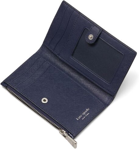 محفظة Kate Spade New York النسائية Morgan Daisy Dot Embossed Saffiano Leather Small Slim Bifold Wallet، Parisian Navy Multi، مقاس واحد in Kuwait