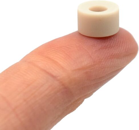 تيك تيونيج عجلات لوح اصابع يوريتان 61D من ابيكس - نمط كروزر، على شكل وعاء، قطر 8.7 ملم - محامل ستيلث ABEC-9 - صنع في الولايات المتحدة الامريكية - لون رمادي وابيض in Kuwait