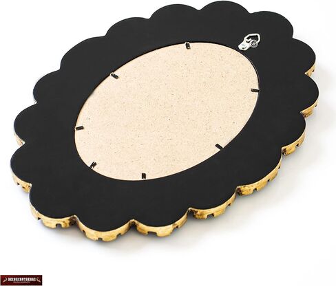 رسم بيرو على مرآة زجاجية بيضاوية لتزيين الجدران | مرآة زخرفية باللون الفيروزي معلقة على الحائط لديكور الغرفة in Kuwait