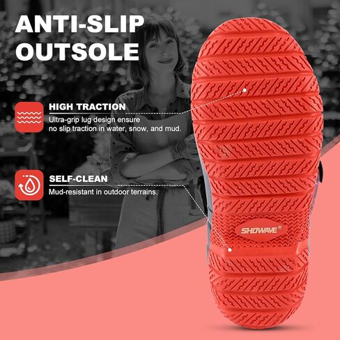 Showave Women's Rain Boots Mid Calf Waterproof Rubber Neoprene Boots with Easy Handles Mud Boots Outdoor Working Boots for Barn Garden Chore in Saudi Arabia