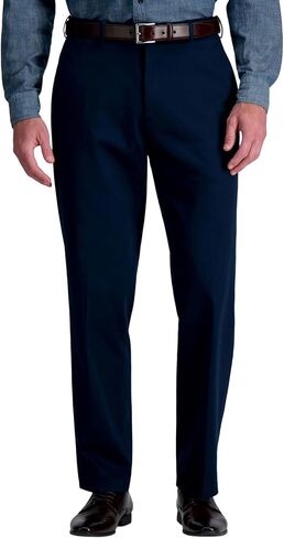 Haggar Men's Wrinkle Free Classic Fit Flat Front Khaki Pant in Saudi Arabia