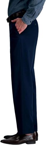 Haggar Men's Wrinkle Free Classic Fit Flat Front Khaki Pant in Saudi Arabia