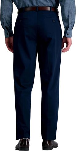 Haggar Men's Wrinkle Free Classic Fit Flat Front Khaki Pant in Saudi Arabia