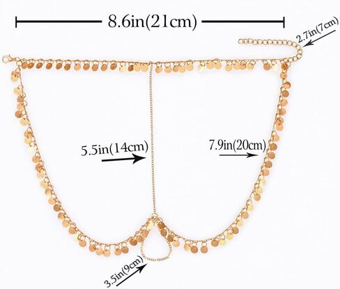 2 قطعة سلسلة قدم من الترتر الذهبي بوهو خلخال مطرز بطبقات من الشرابة صنادل حفاة القدم للنساء in Kuwait
