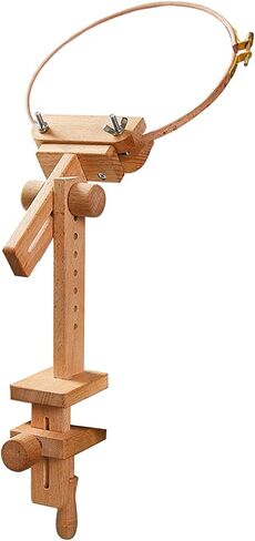Embroidery Stand Table Clamp 360 Degree Rotation Cross Stitch Tapestry Hoop on Table Wood Hoop Holder Desktop Cross Stitch Seat Frame for Needlework Sewing DIY in Saudi Arabia