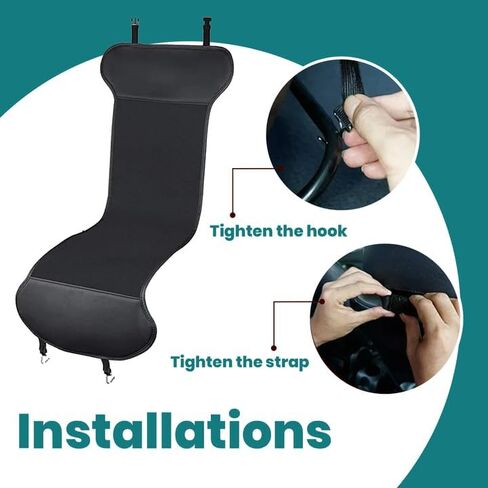 ZONETECH Car Travel Seat Cover Cushion 2-Pack Premium Quality Classic Black Comfortable Seat Cushion in Kuwait