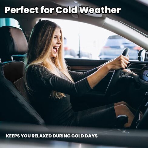 ZONETECH Car Travel Seat Cover Cushion 2-Pack Premium Quality Classic Black Comfortable Seat Cushion in Kuwait