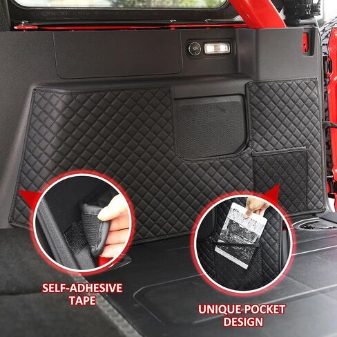 سجادات حماية صندوق السيارة Bestview متوافقة مع Ford Bronco 4-Door 2021 2022 2023 2024، واقي جدار جانبي للشحن يناسب Bronco، جلد PU أسود، ملحقات Bronco الداخلية in Saudi Arabia