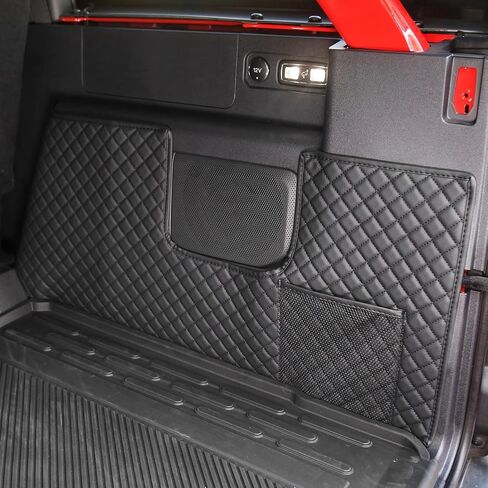 سجادات حماية صندوق السيارة Bestview متوافقة مع Ford Bronco 4-Door 2021 2022 2023 2024، واقي جدار جانبي للشحن يناسب Bronco، جلد PU أسود، ملحقات Bronco الداخلية in Saudi Arabia
