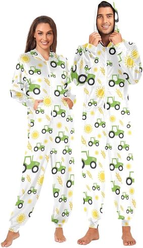 Ollabaky Adult Onesie Pajamas for Men & Women Long Sleeve One-Piece Costume Sleepwear Jumpsuit in Kuwait