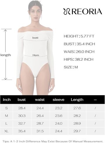 REORIA Women's Long Sleeve Oblique-Shoulder Double Layer Ruched Sexy Bodysuit 2024 Fall/Winter Designer Collection in Saudi Arabia