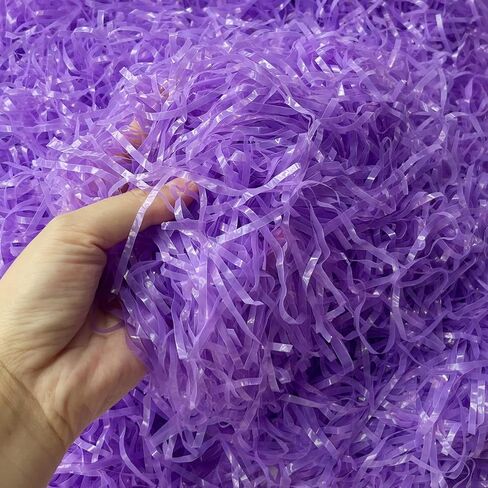 JINZOFLY Plastic Shred Filler for Gift Wrapping Basket Filling, Gift Box Filler for Easter, Birthday, Christmas, Thanksgiving, Wedding, Mother's Day(Purple) in Saudi Arabia