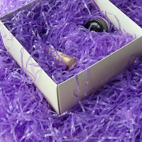 JINZOFLY Plastic Shred Filler for Gift Wrapping Basket Filling, Gift Box Filler for Easter, Birthday, Christmas, Thanksgiving, Wedding, Mother's Day(Purple) in Saudi Arabia
