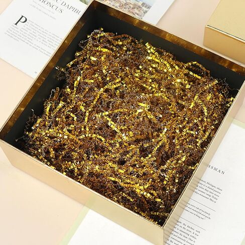 JINZOFLY Crinkle Cut Paper Shred Filler, 100g Shredded Paper for Gift Wrapping Basket, Crinkle Paper Easter Grass Paper for Wedding Birthday Wrapping Boxes Bags in Kuwait