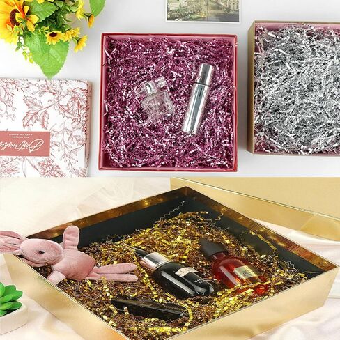 JINZOFLY Crinkle Cut Paper Shred Filler, 100g Shredded Paper for Gift Wrapping Basket, Crinkle Paper Easter Grass Paper for Wedding Birthday Wrapping Boxes Bags in Kuwait