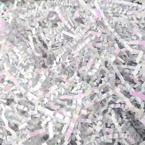JINZOFLY Crinkle Cut Paper Shred Filler, 100g Shredded Paper for Gift Wrapping Basket, Crinkle Paper Easter Grass Paper for Wedding Birthday Wrapping Boxes Bags in Kuwait