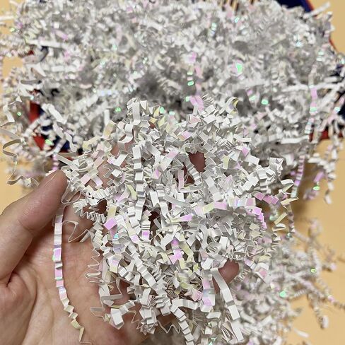 JINZOFLY Crinkle Cut Paper Shred Filler, 100g Shredded Paper for Gift Wrapping Basket, Crinkle Paper Easter Grass Paper for Wedding Birthday Wrapping Boxes Bags in Kuwait