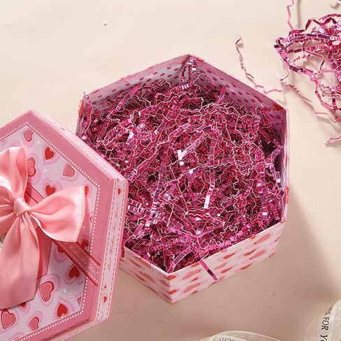 JINZOFLY Crinkle Cut Paper Shred Filler, 100g Shredded Paper for Gift Wrapping Basket, Crinkle Paper Easter Grass Paper for Wedding Birthday Wrapping Boxes Bags in Kuwait