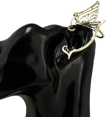 2Pcs Gothic Elf Ear Cuffs Goth Elf Fairy Earrings Non-Pierced Fake Earrings Costume Cosplay Accessories for Teen Womens Girls in Saudi Arabia