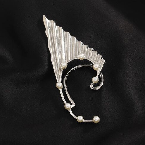 2Pcs Gothic Elf Ear Cuffs Goth Elf Fairy Earrings Non-Pierced Fake Earrings Costume Cosplay Accessories for Teen Womens Girls in Saudi Arabia