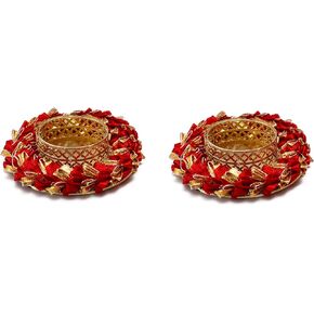 مجموعة من 2 ديكور ديوالي دياس T ضوء Tealight حامل شموع نذرية بدون شمع أضواء مصباح ديوالي الهدايا والديكورات ديكور احتفالي Deepawali Puja لهجات ديكور المنزل الاحتفالية in Kuwait