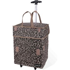 Folding Portable Rolling Crate Handcart，Smart Cart with Telescopic Handle, Collapsible Rolling Utility Basket Shopping for Supermarket Shopping、Teacher Shopping Moving Grocery