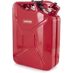 Wavian USA Authentic NATO Jerry Can and Spout System - Rust-Proof, EPA & CARB Compliant, Red, 20 Litre, Wavian 5 Gallon Gas Cans for Gasoline