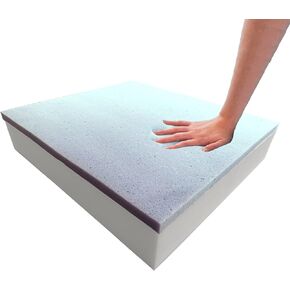 Foamma 6" x 20" x 20" High-Density Upholstery Foam Padding, Thick Custom Pillow, Chair and Couch Cushion Replacement, Craft Supplies for Upholstery and Seat Repair