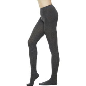 Women's Winter Cotton Cable Knit Sweater Footed Tights