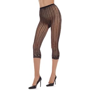 MeMoi Moonlight Blue Linear Footless Net Tights