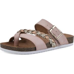 WHITE MOUNTAIN Kids Gramma Signature Comfort-Molded Braided Footbed Sandal