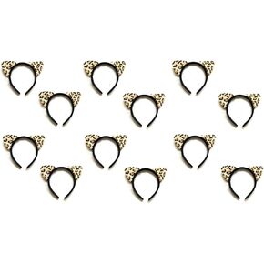 ITISMINE Cheetah Ears Headband Hair Hoops Cute Hairband Fluffy Hair Accessories for Women Girls Daily Wearing & Party Favor Decoration