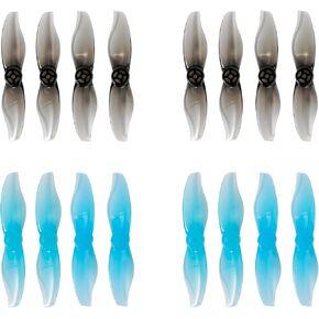 BETAFPV Gemfan 16pcs 2015 2-Blade Prop with 1.5mm Shaft Hole Whoop Drone Propellers Compatible 1103 Brushless Motors for 2S Brushless Tiny Whoop Drone like Meteor85 Whoop Drone Quadcopter-Blue&Grey
