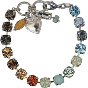 سوار ماريانا كريستال مطلي بالروديوم Forget Me Not Classic للتنس، متعدد الألوان متدرج 4252 1329ro، B-4252-1329-RO in Kuwait