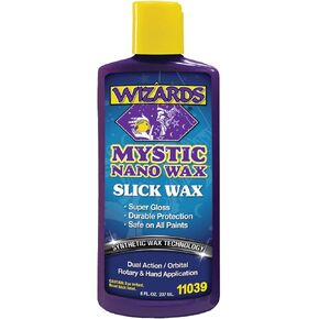Wizards Mystic Nano Car Wax Polish - Protects and Provides Extreme Gloss and Slickness - Safe For All Paint and Clear Types Car Polishing Compound - For Both Machine and Hand Use - 8 oz